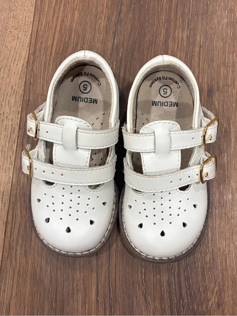 Footmates White Dress Shoes Mary Jane’s  Toddler Preppy 5 Baby